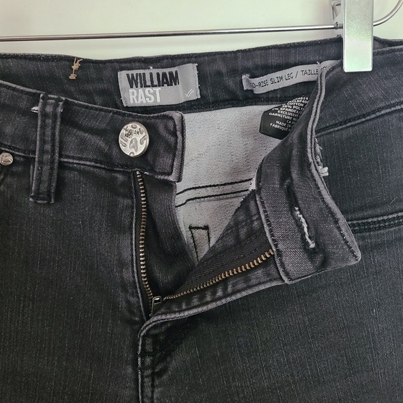 William Rast Mid-Rise Slim Leg Charcoal Gray Jeans 6 - Picture 3 of 7